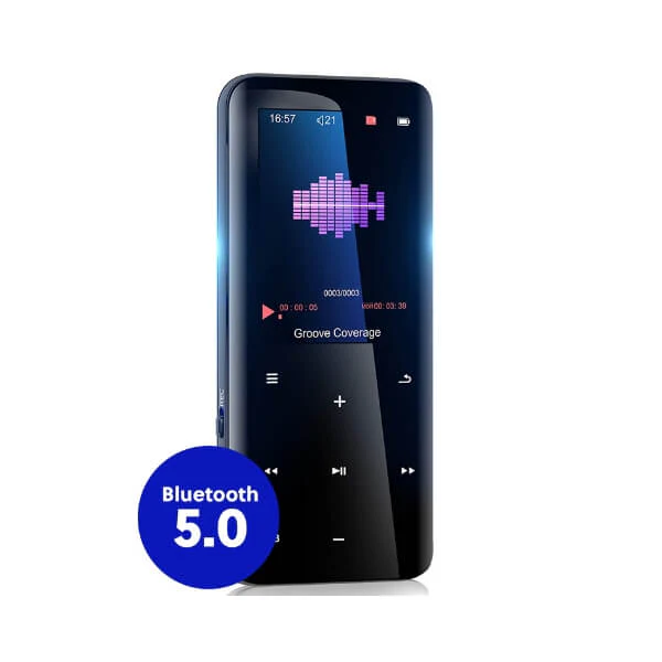 Gadgetplace MP3-spiller 32GB – Bluetooth 5.0, 60H batteri, HiFi-lyd, FM-radio