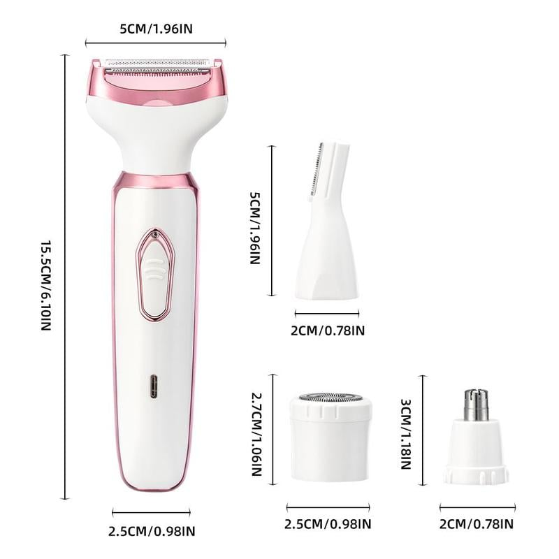 4-i-1 Elektrisk Bikini Trimmer & Barbermaskin for Kvinner – Glatt, Smertefri & Sikker Hårfjerning