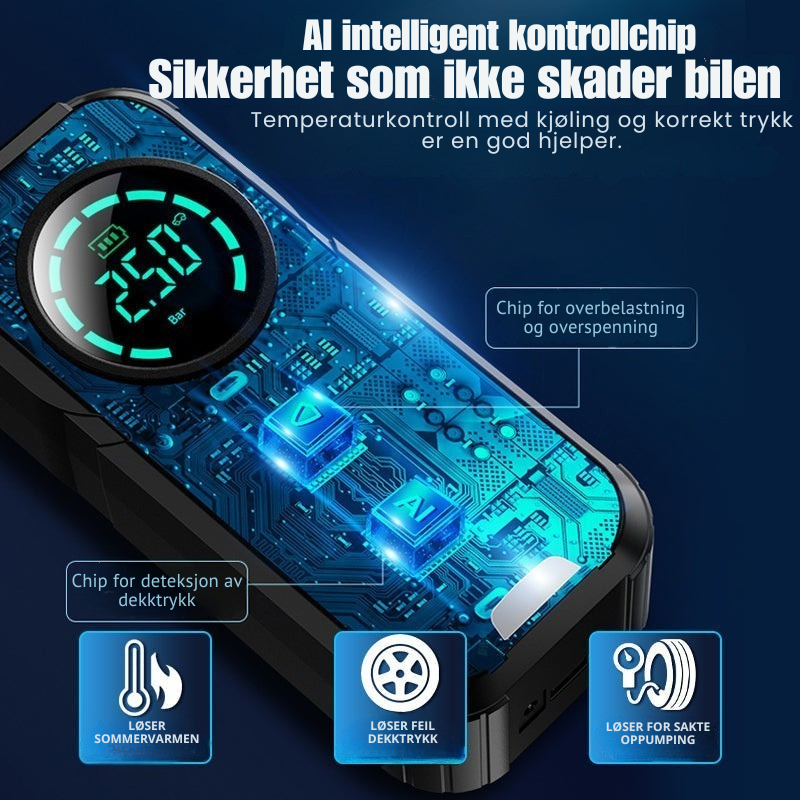 OmniPump™ Pro: 4-i-1 bærbar luftkompressor og nødverktøy