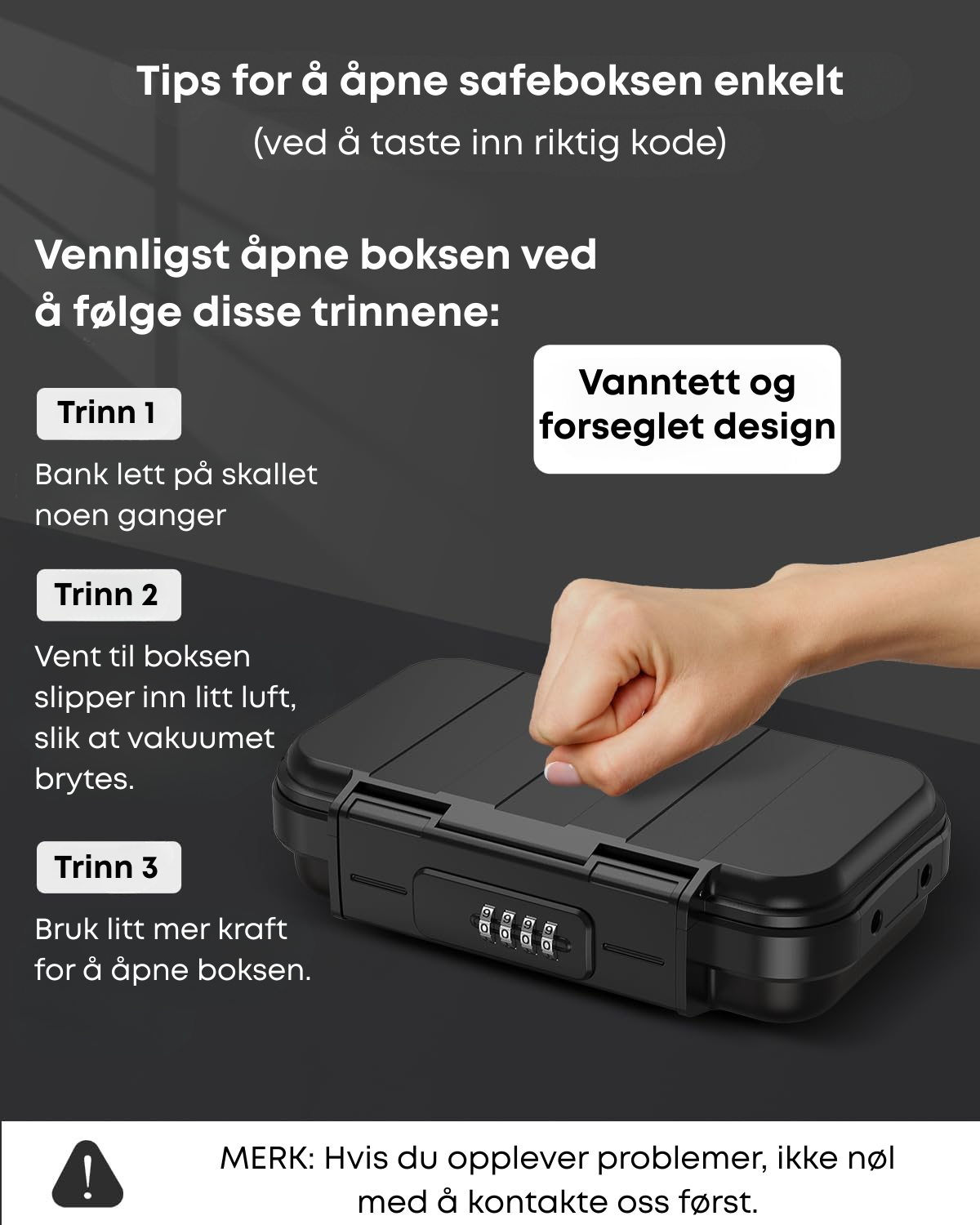Vann- og Tyverisikret Mini Reisesafe