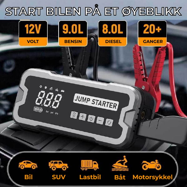 4-i-1 Bærbar Starthjelp Pro