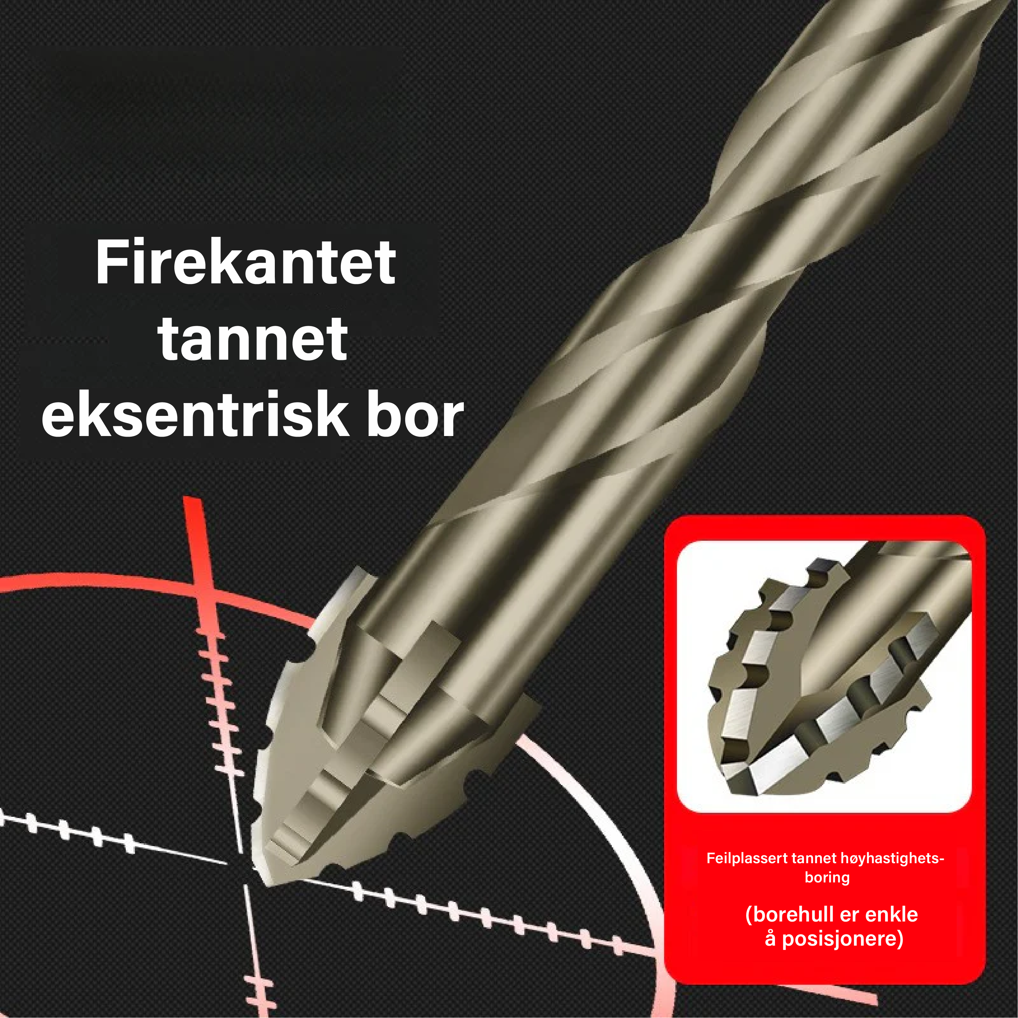 TwistForge Pro | Høystyrke eksentrisk spiralbor