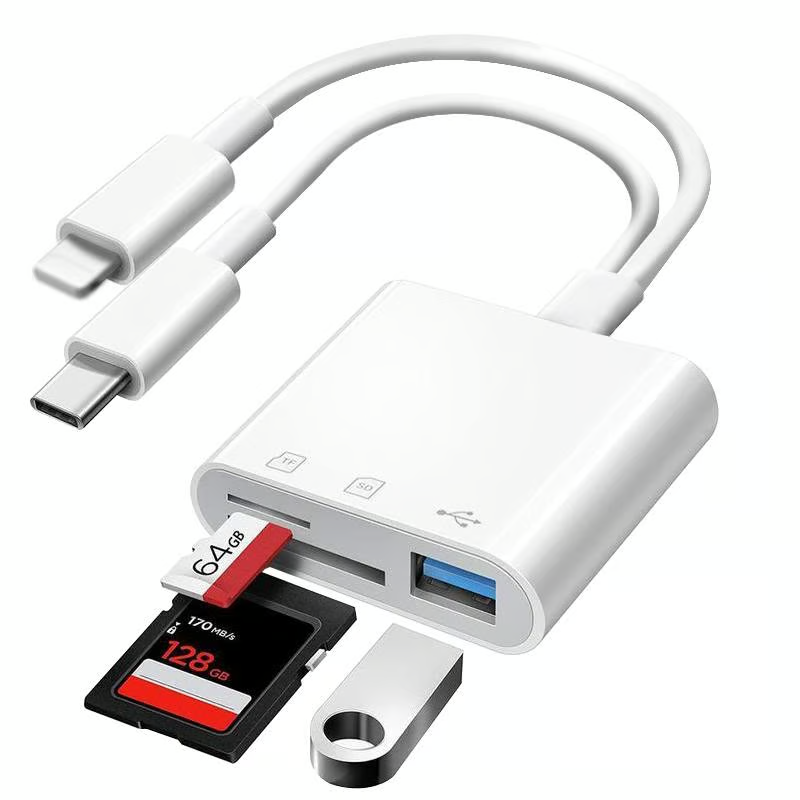 Ultra-rask SD/TF/USB-C-kortleser - høyhastighets dataoverføring