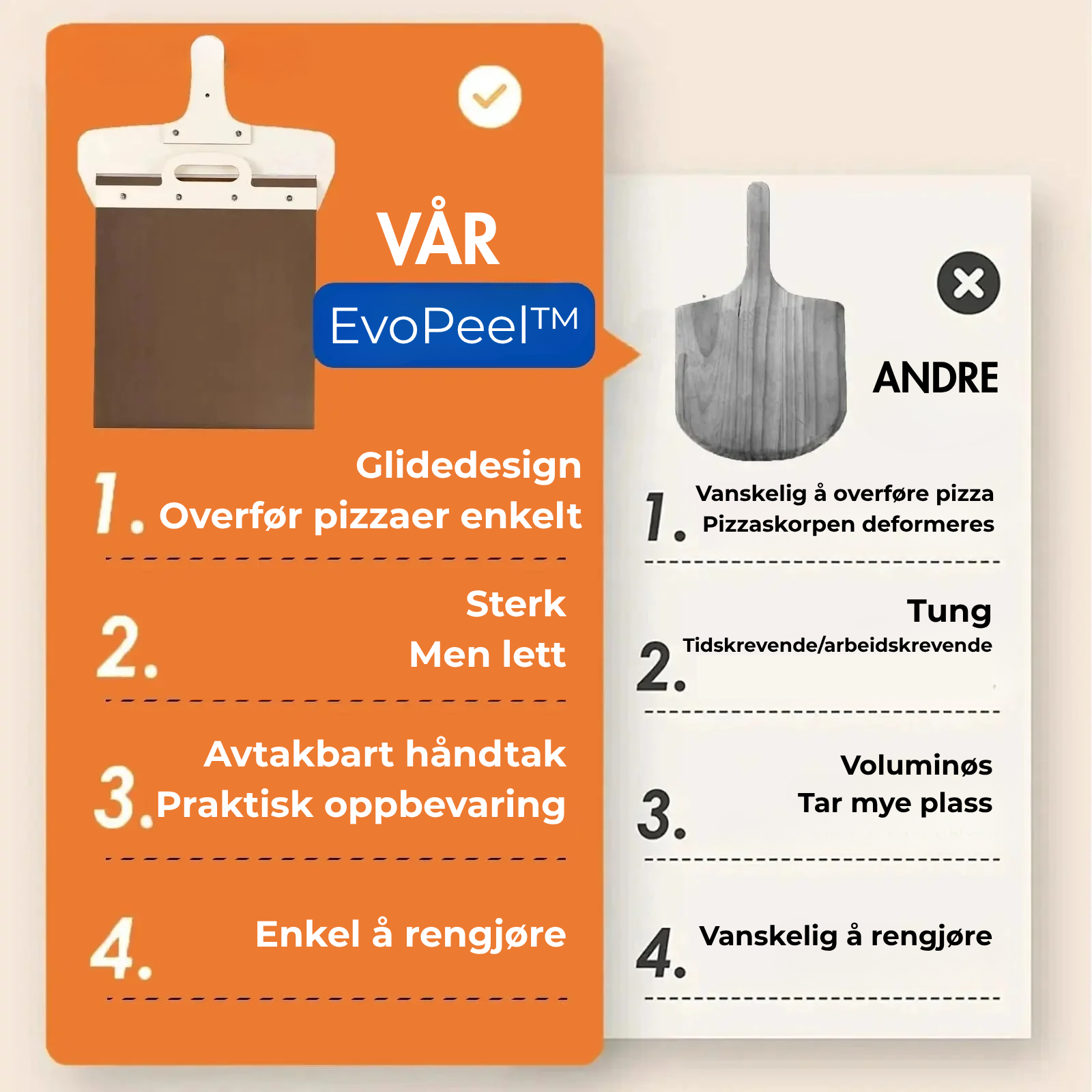 EvoPeel™ | Glidende Pizzaspade