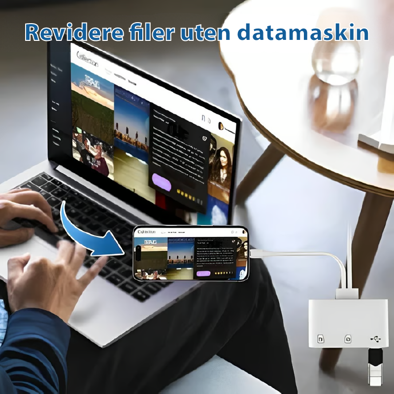 Ultra-rask SD/TF/USB-C-kortleser - høyhastighets dataoverføring