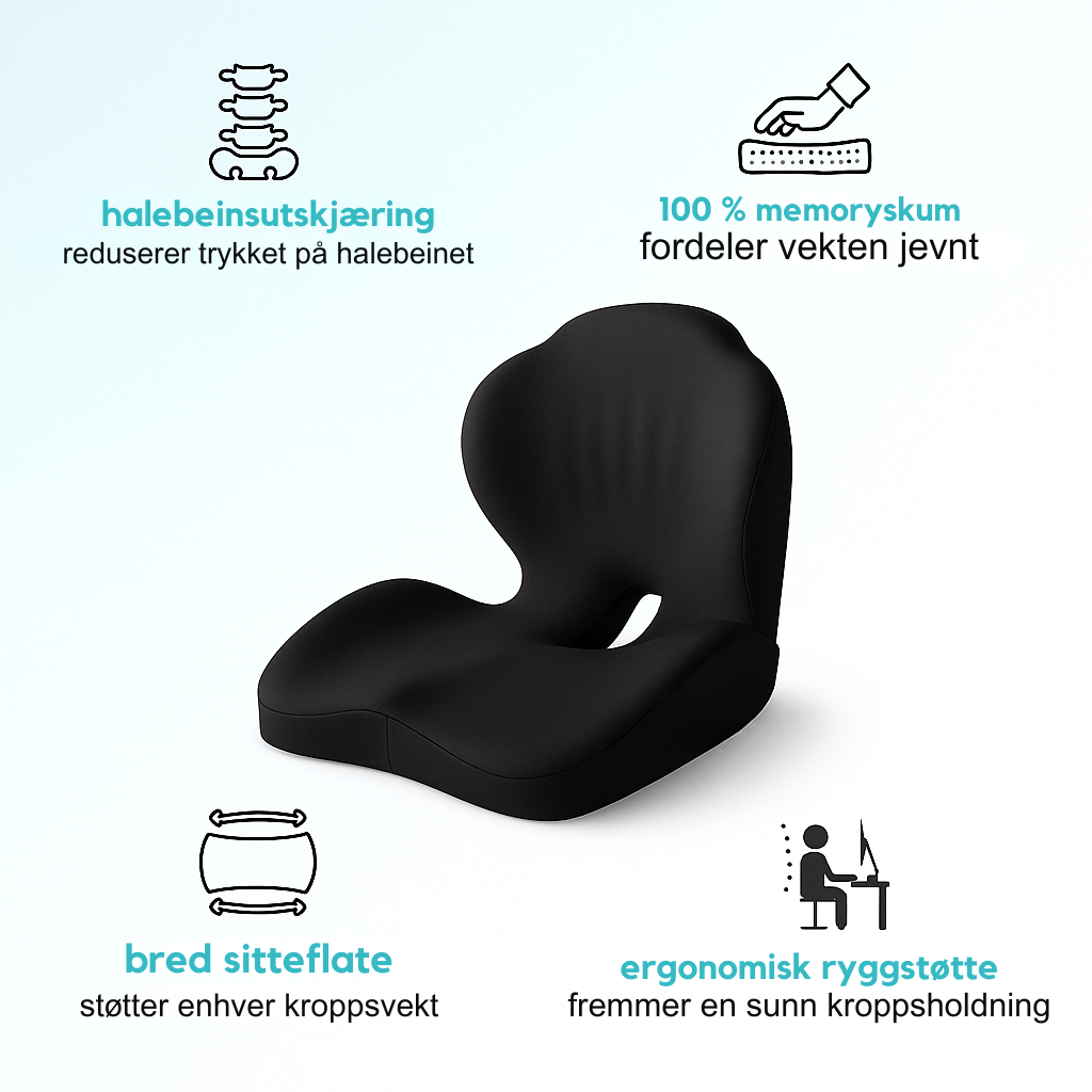 Cushiora™ | Premium Komfort- & Holdningsstøttepute