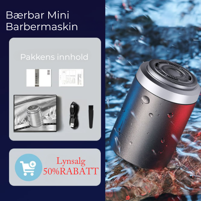 Mini-Shave Bærbar Elektrisk Barbermaskin