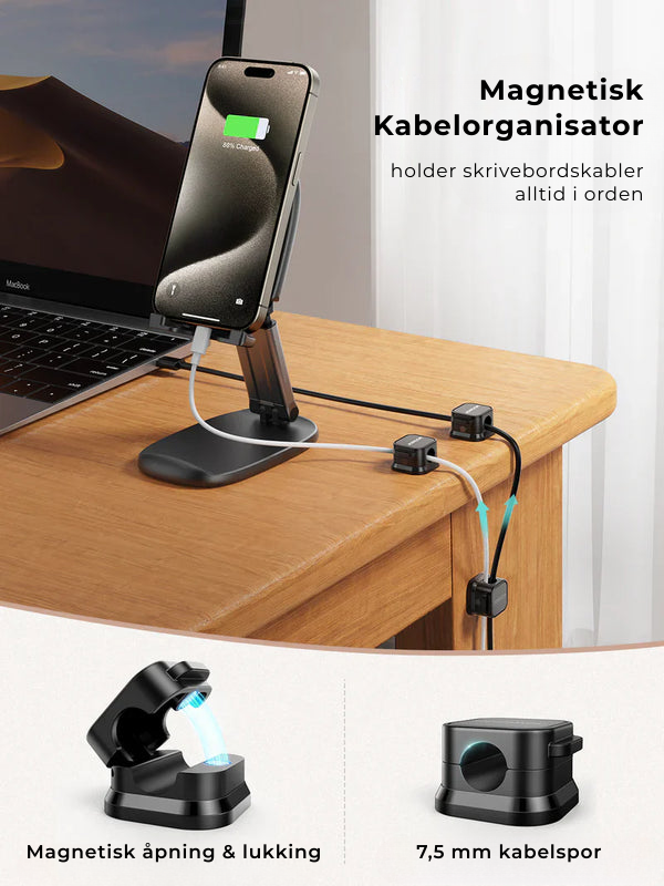 MagClip™ | Magnetisk Kabelklipsholder