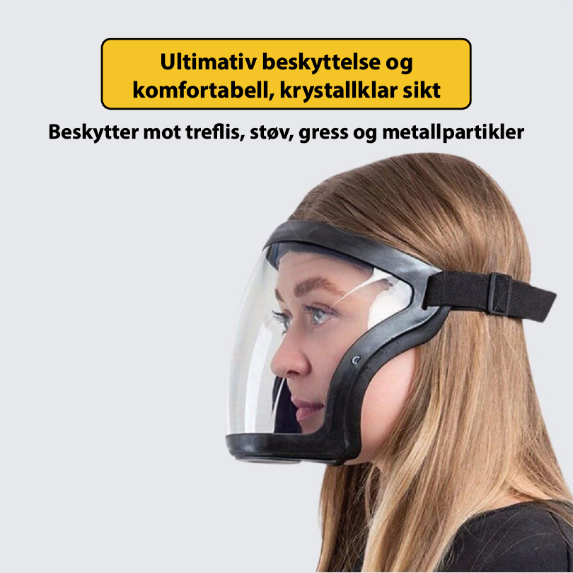 anti-støv og duggavvisende ansiktsskjerm