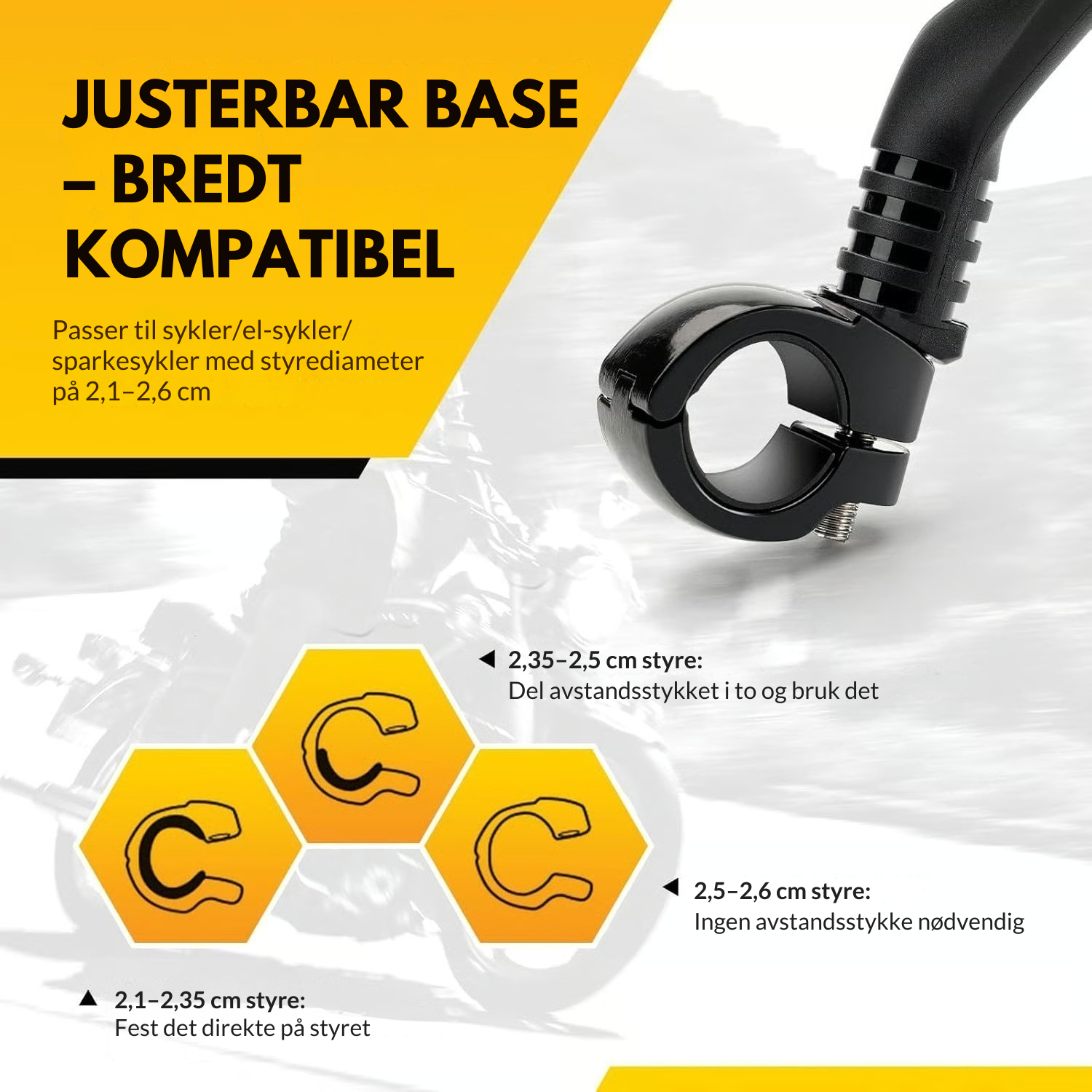 RideGuard™ Sykkelspeil – 360° Bakspeilklarhet og urokkelig stabilitet