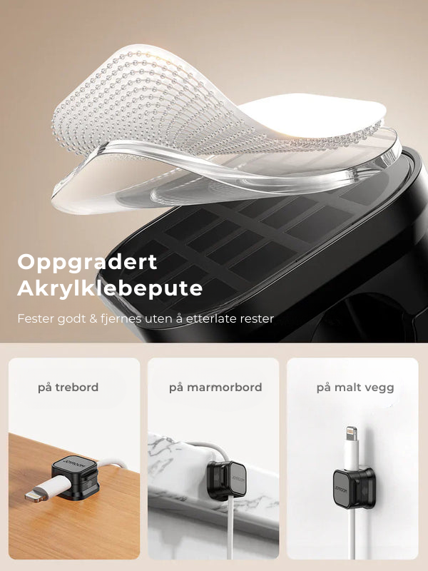 MagClip™ | Magnetisk Kabelklipsholder