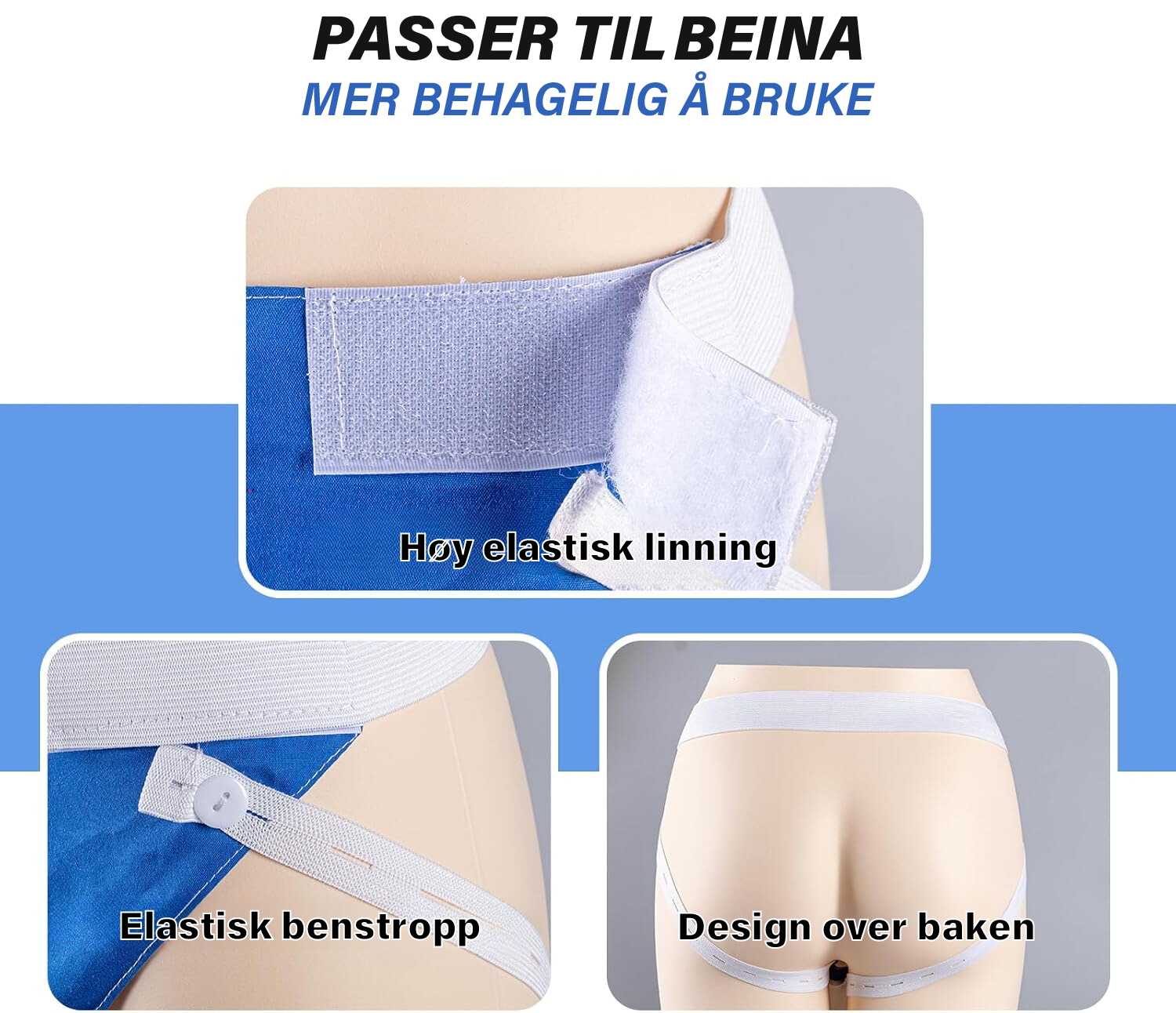 Lekkasjesikker gjenbrukbar medisinsk urinpose