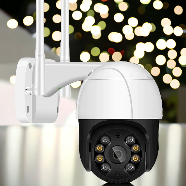 Utendørs IP-kamera | Full HD 1080P | Pan/Tilt | Nattsyn | Bevegelsesdeteksjon | Vanntett (IP66) | WiFi & LAN | SecuFirst App