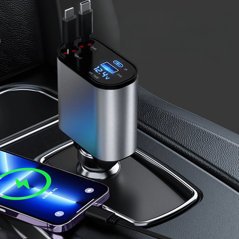 Hurtiglader til bil – Rask lading for iPhone, Xiaomi, Huawei, Samsung m.fl.