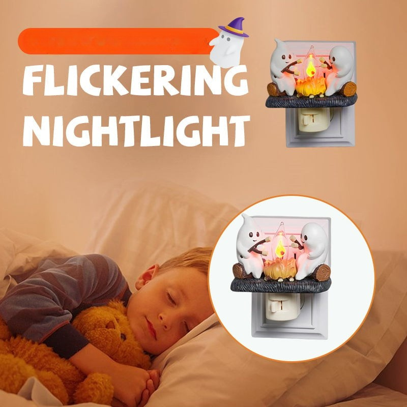 Spøkelseslampe med Bål – Søt Nattlampe med LED for Barn & Hjemmedekor