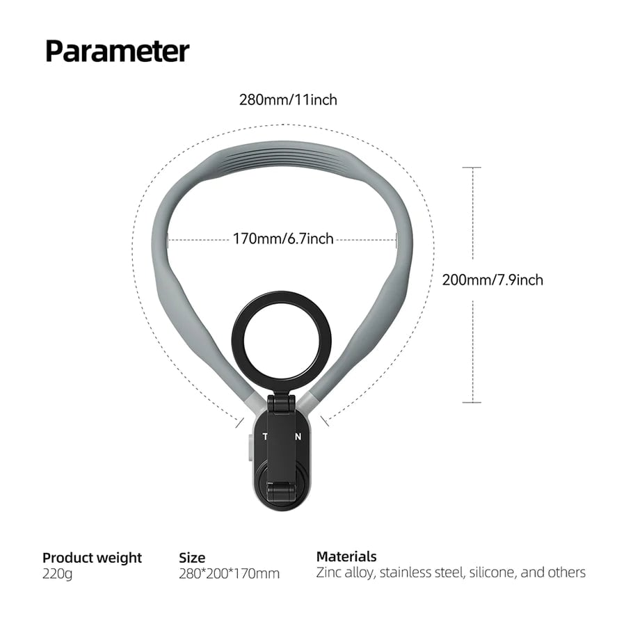 Handsfree Halsfeste for Mobil – Stabilt, Komfortabelt & Justerbart for Jevn POV-filming