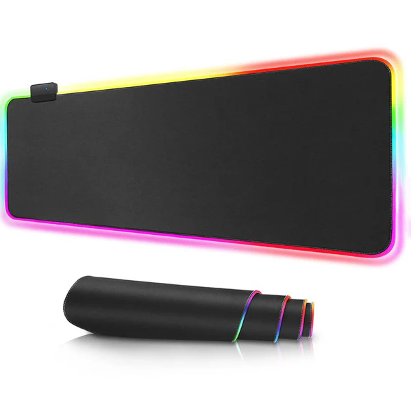 RGB Gaming Musematte med 13 Lysmoduser, Nano-Teksturert Overflate & Skli-Sikker Bunn
