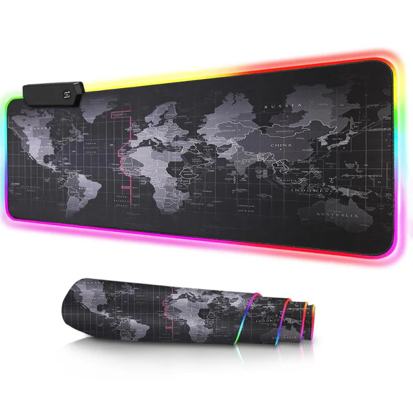 RGB Gaming Musematte med 13 Lysmoduser, Nano-Teksturert Overflate & Skli-Sikker Bunn