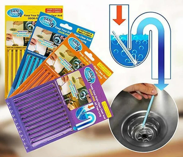 Avløpsrens & Deodoriseringspinner – Enzymbasert, Fjerner Lukt & Tilstoppinger (48-pack)
