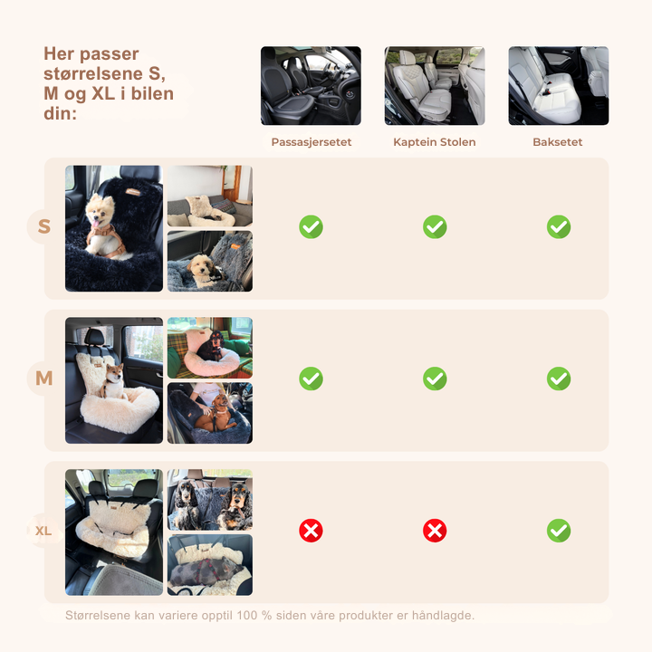 PlushPaws reiseseng - stressfrie bilturer for hunden din