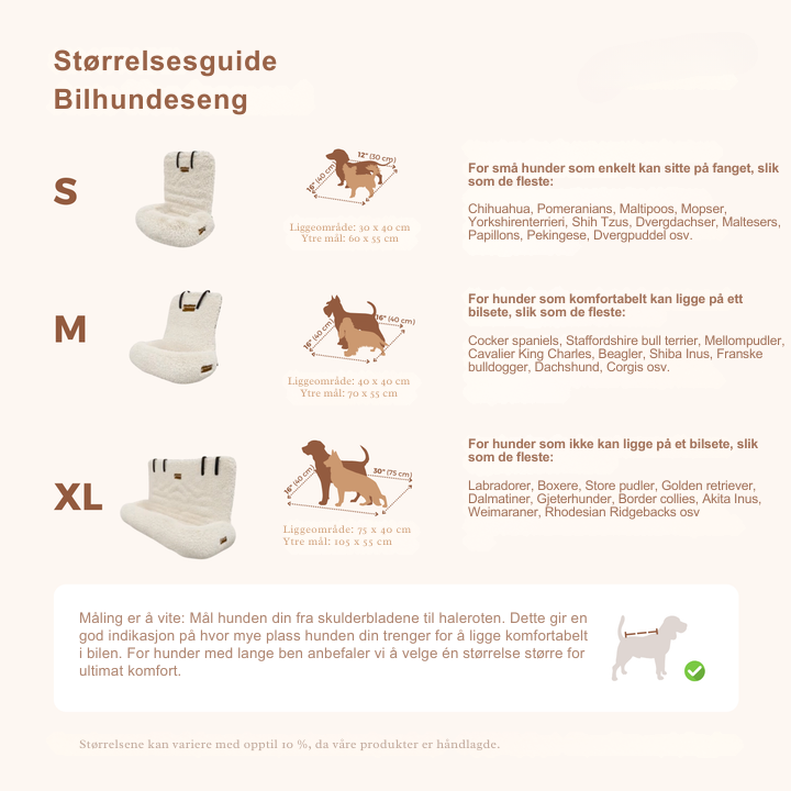PlushPaws reiseseng - stressfrie bilturer for hunden din