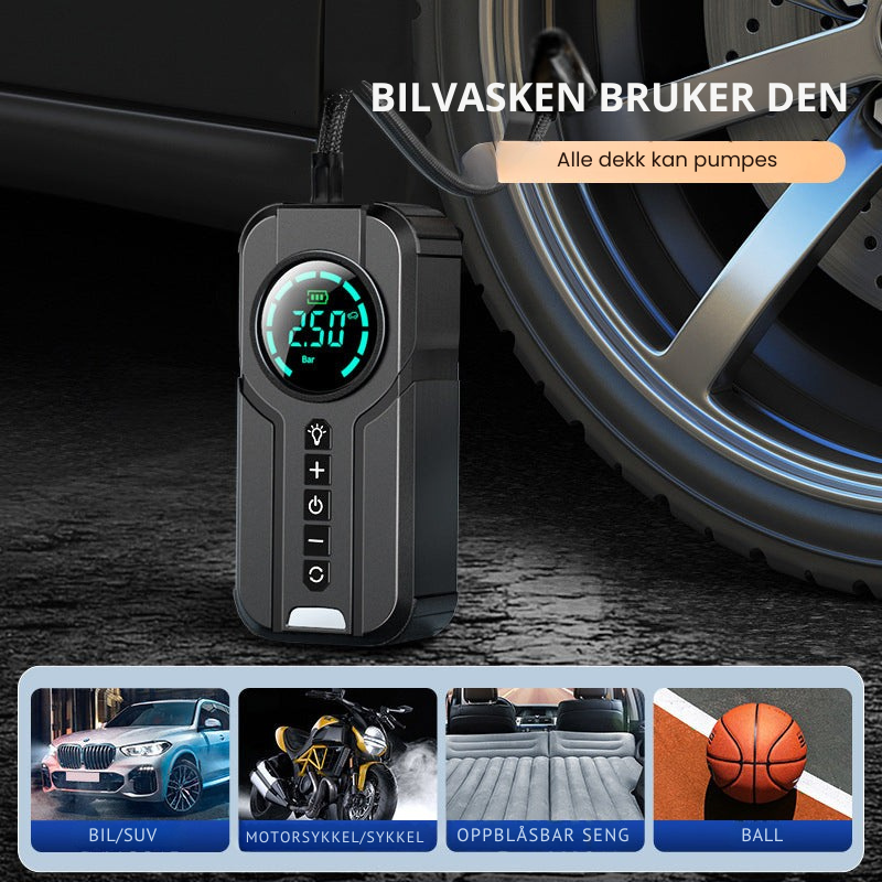 OmniPump™ Pro: 4-i-1 bærbar luftkompressor og nødverktøy
