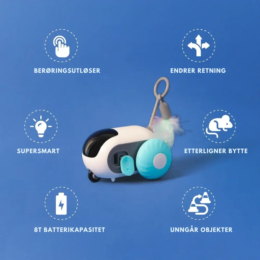 PurrBot 2.0 – Den ultimate lekekameraten for katten din