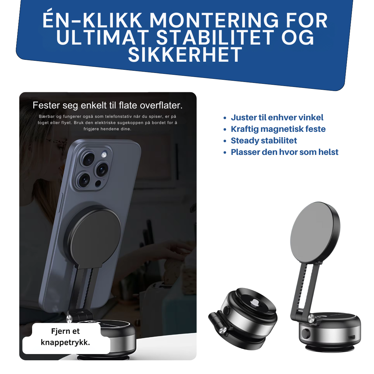 MagHold Pro – 360° Magnetisk Enhetsfeste