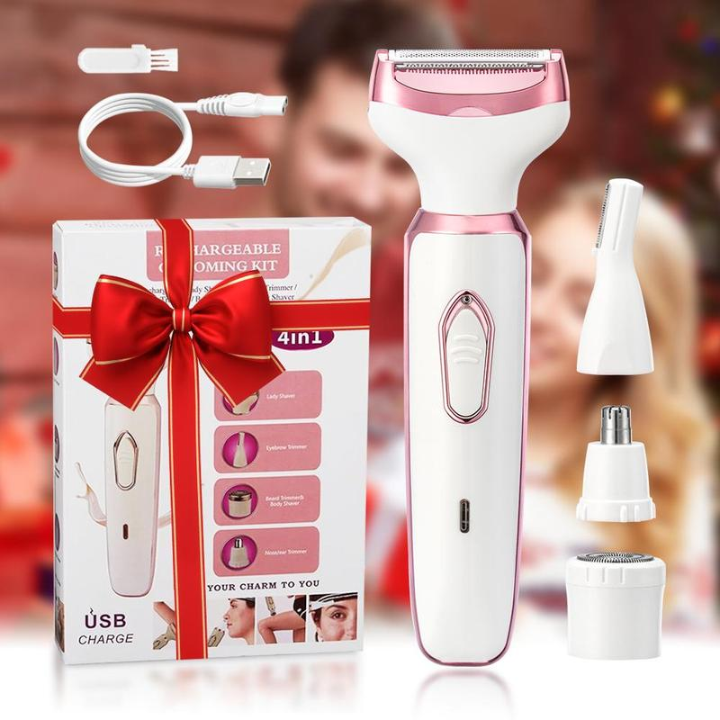 4-i-1 Elektrisk Bikini Trimmer & Barbermaskin for Kvinner – Glatt, Smertefri & Sikker Hårfjerning