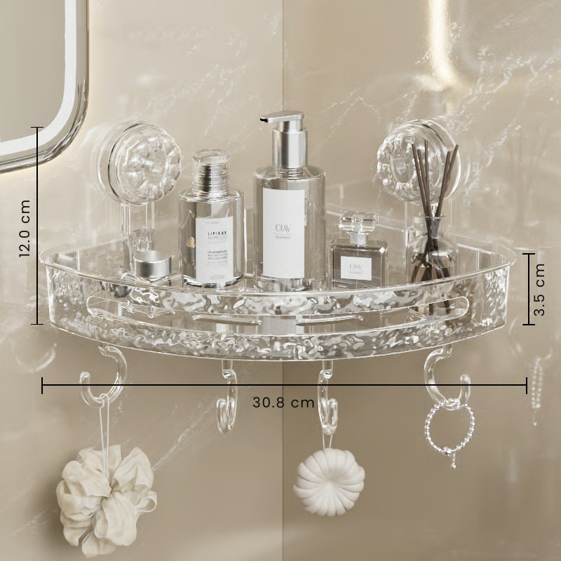 GripLock Shower Caddy™ – Baderomshylle uten boring med sterk sugekraft og plassbesparende design