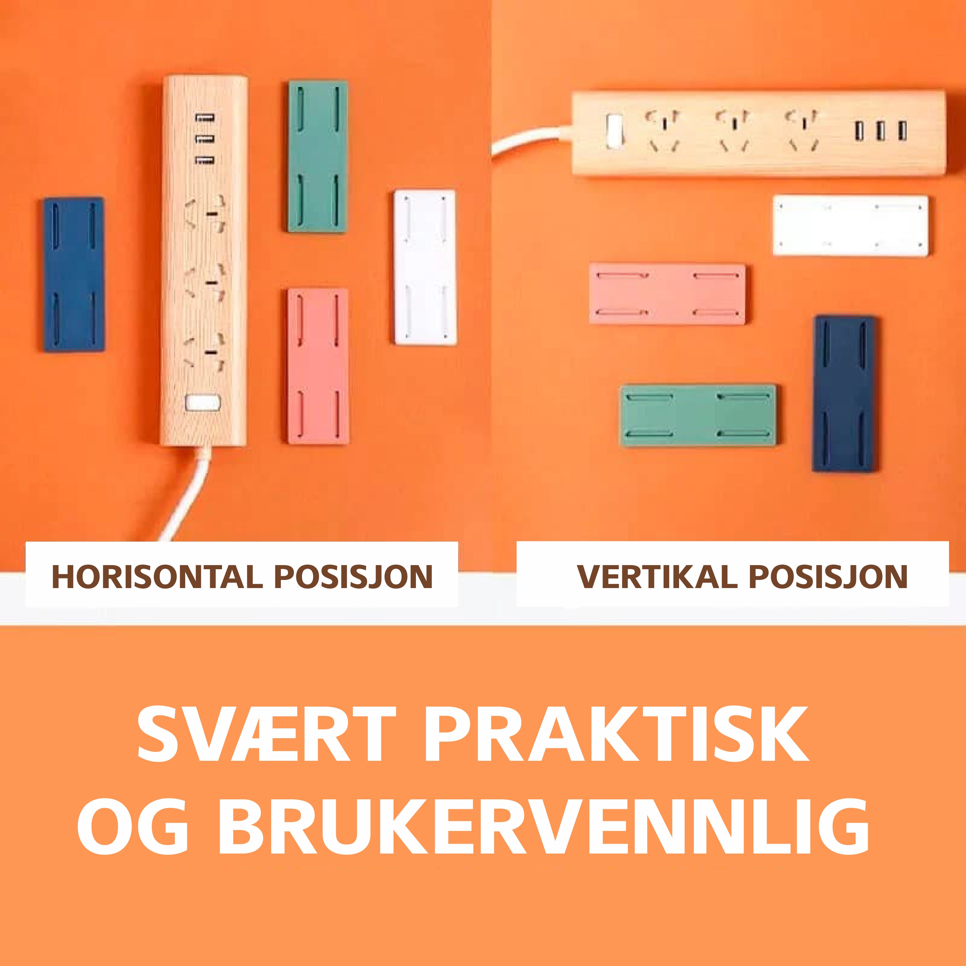 Selvklebende festeanordning og organisator