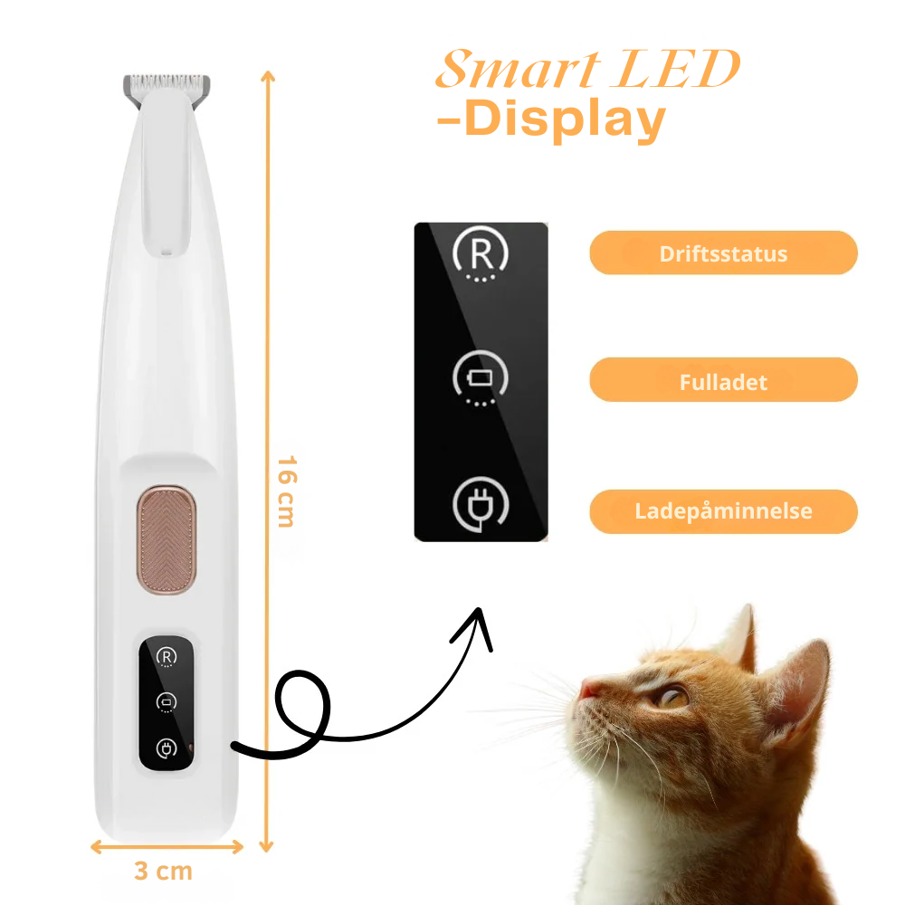 FurWhisper™ | Stillegående Trimmer for Kattepleie