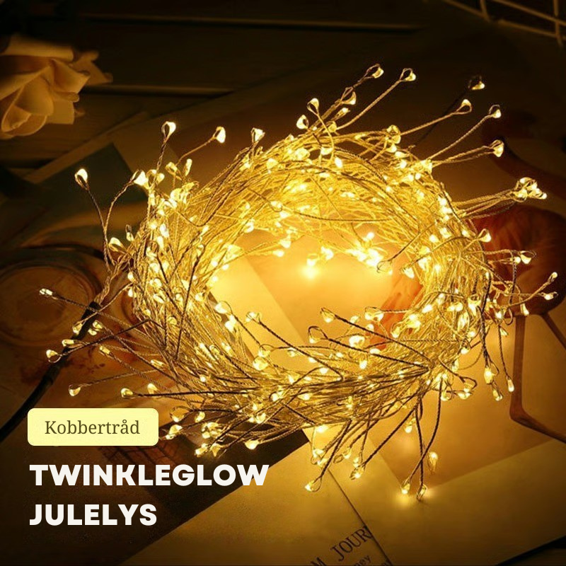 ✨ TwinkleGlow Julelys – Varme LED-lysslynger for tre, vinduer, soverom og juledekor 🎄