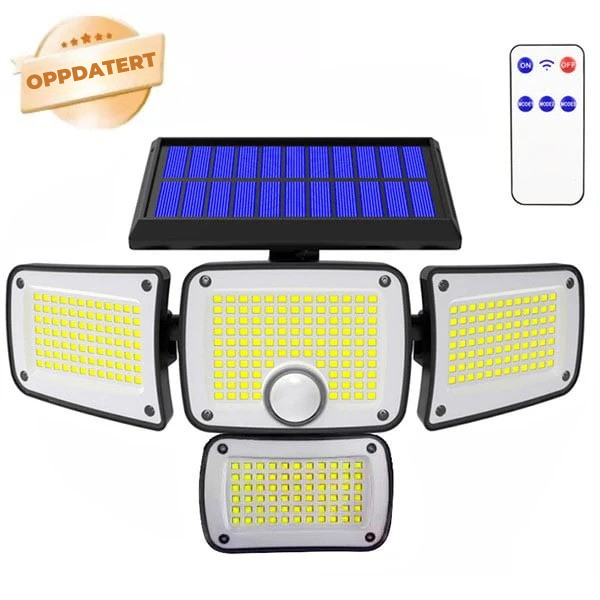 BrightGuard™ Solcelledrevet Bevegelseslys – Lys opp og sikre hjemmet ditt med trygghet!