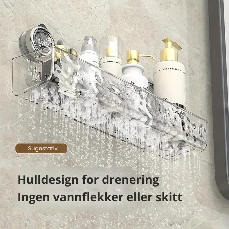 GripLock Shower Caddy™ – Baderomshylle uten boring med sterk sugekraft og plassbesparende design