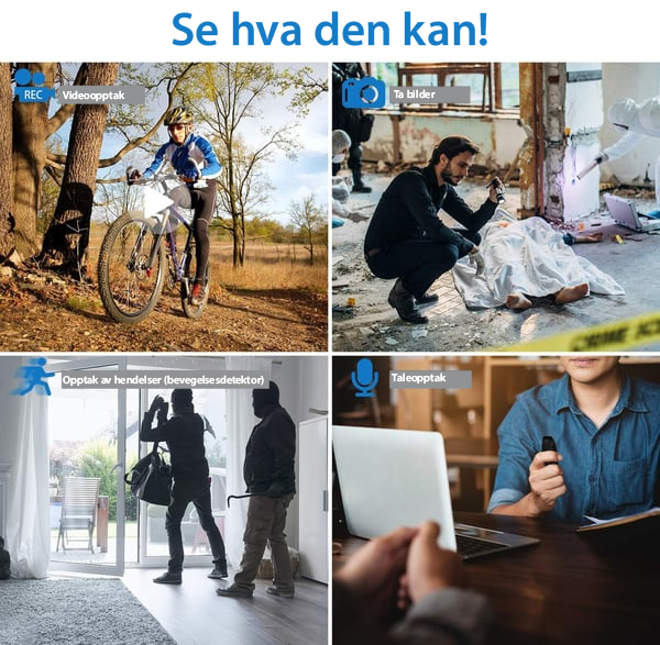SafeSight 1080P minikamera: Ta opp, beskytt, gjenopplev