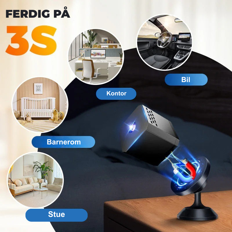 StealthVision™ Mini – Trådløst overvåkning 24/7 hvor som helst