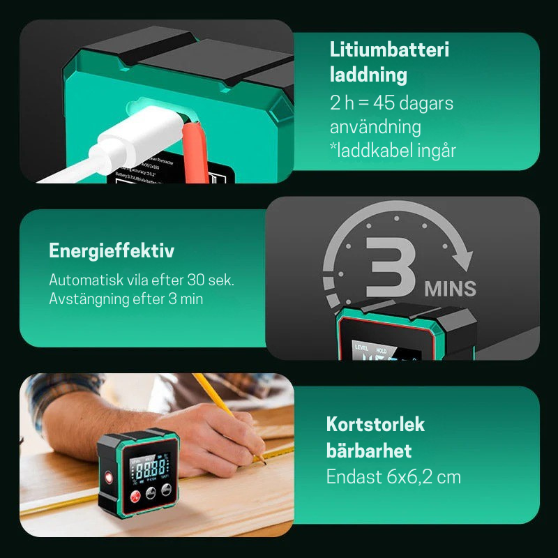 AngleMaster Pro – Digital Vinkelmåler i Lommeformat
