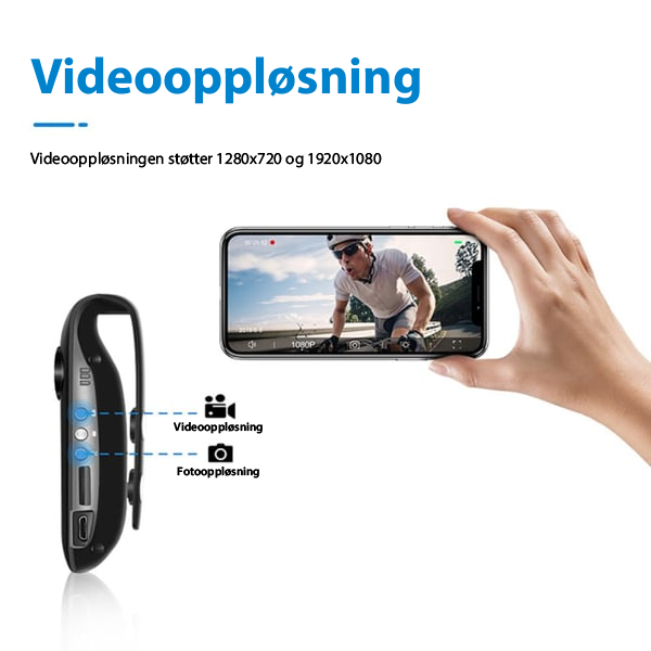 SafeSight 1080P minikamera: Ta opp, beskytt, gjenopplev