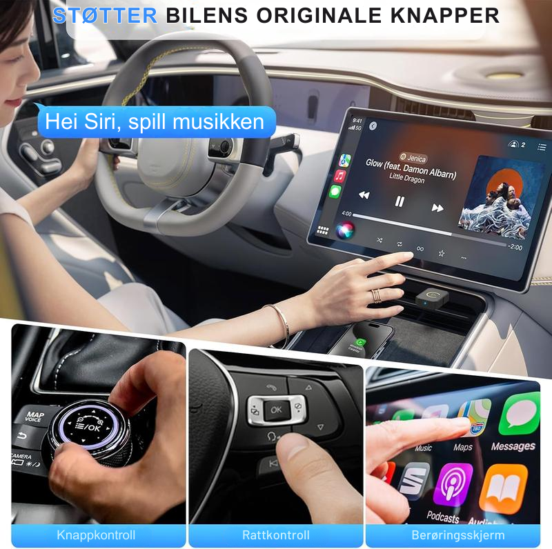 AutoPlugGo™ | Mini Trådløs CarPlay-adapter