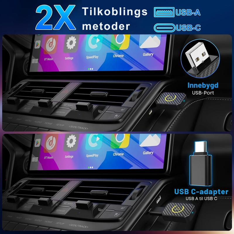 AutoPlugGo™ | Mini Trådløs CarPlay-adapter