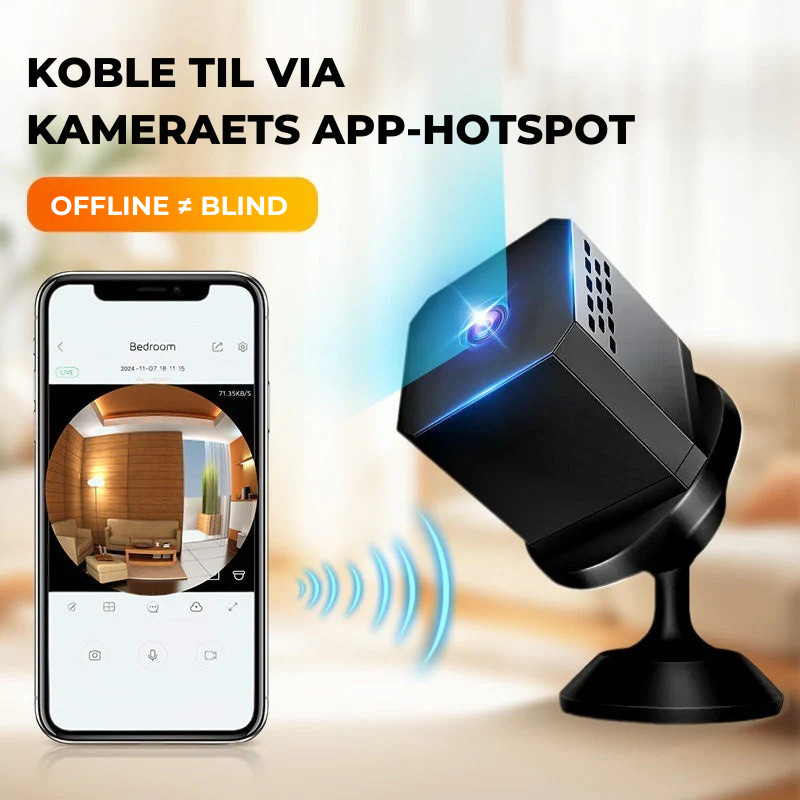 StealthVision™ Mini – Trådløst overvåkning 24/7 hvor som helst