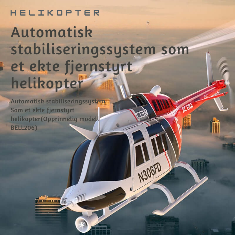 AeroHawk™ C138 6CH fjernstyrt helikopter med gyro og optisk flytposisjonering