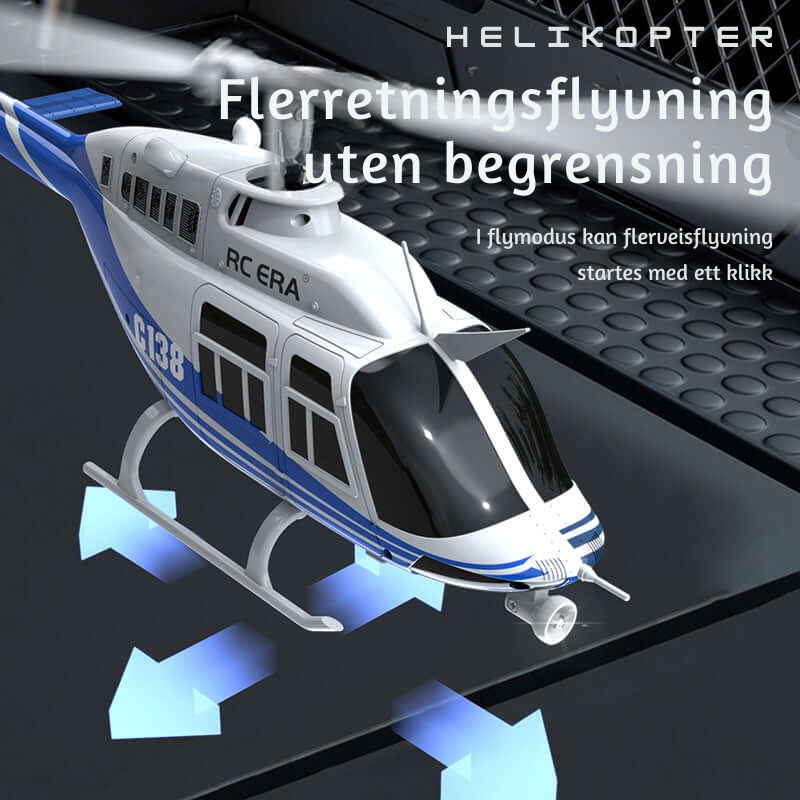 AeroHawk™ C138 6CH fjernstyrt helikopter med gyro og optisk flytposisjonering