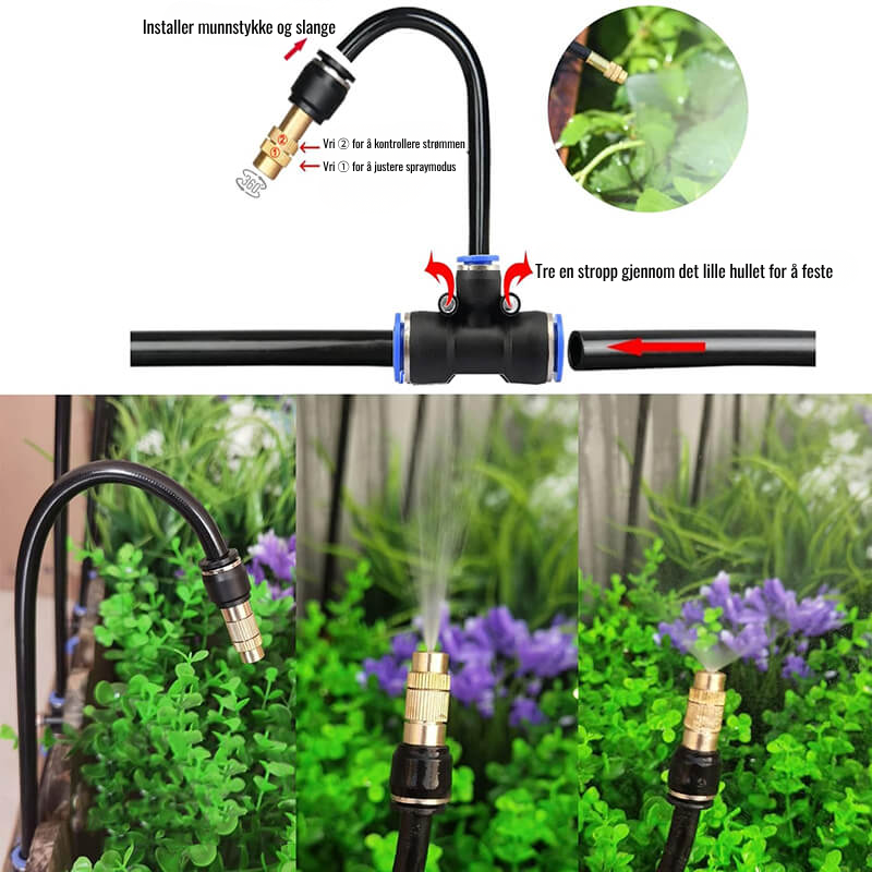 FlexiDrip360™ | Dryppvanningssystem med 360° fleksibel slange