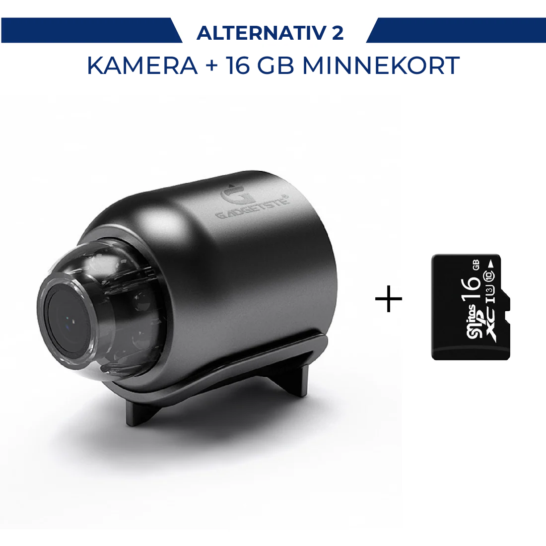 X5 Mini WiFi sikkerhetskamera - 1080P, nattsyn, bevegelsesdeteksjon