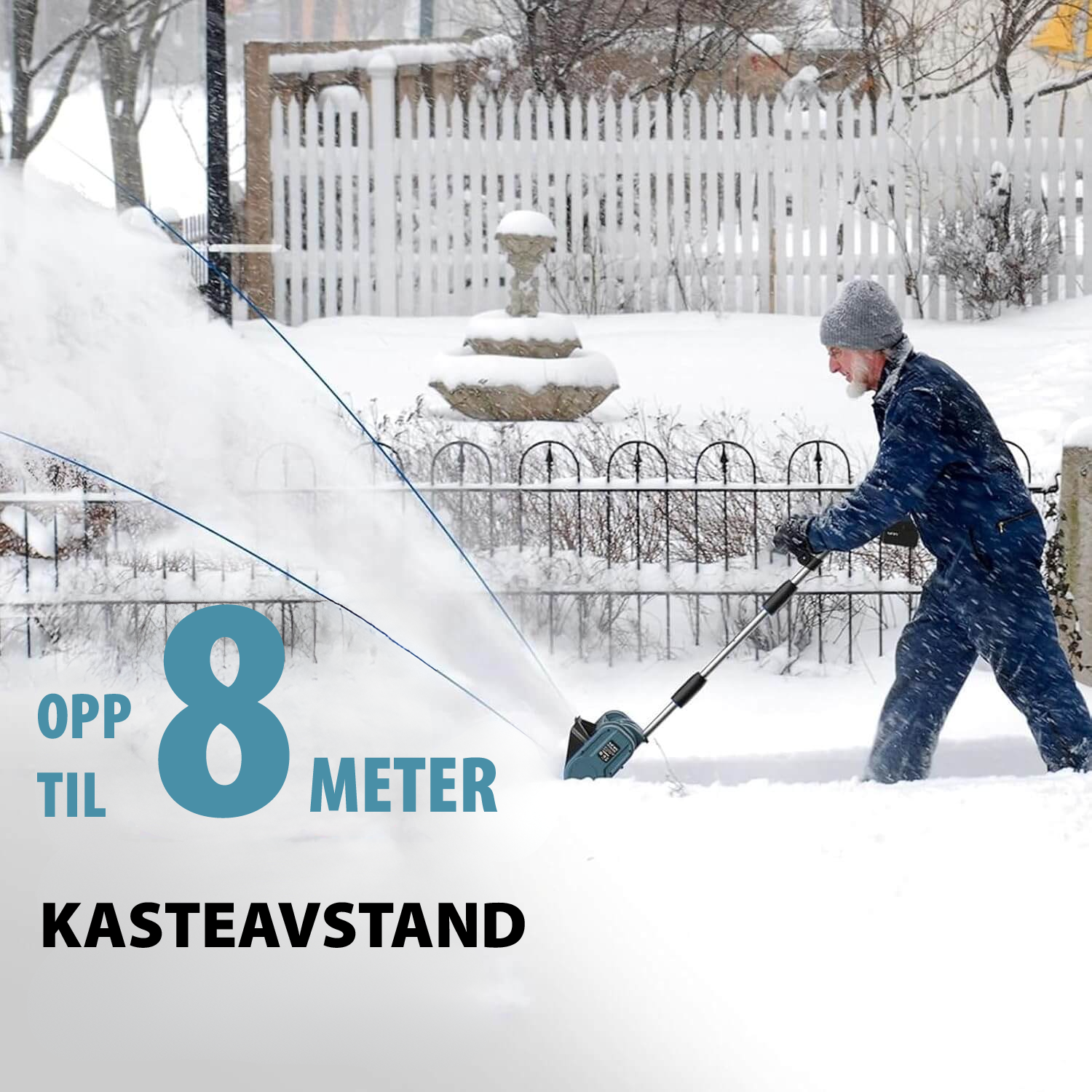 Batteridreven Snøskuffe