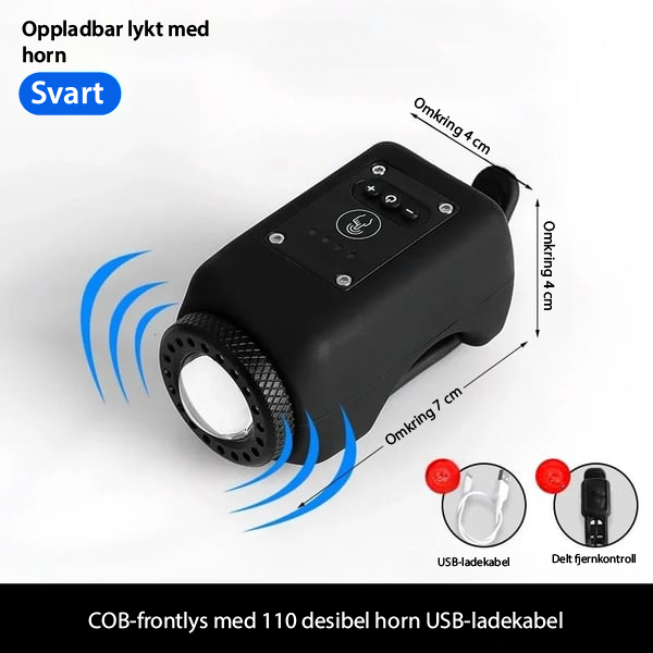 VeloShield 110: Sykkelhorn og lys for all slags vær