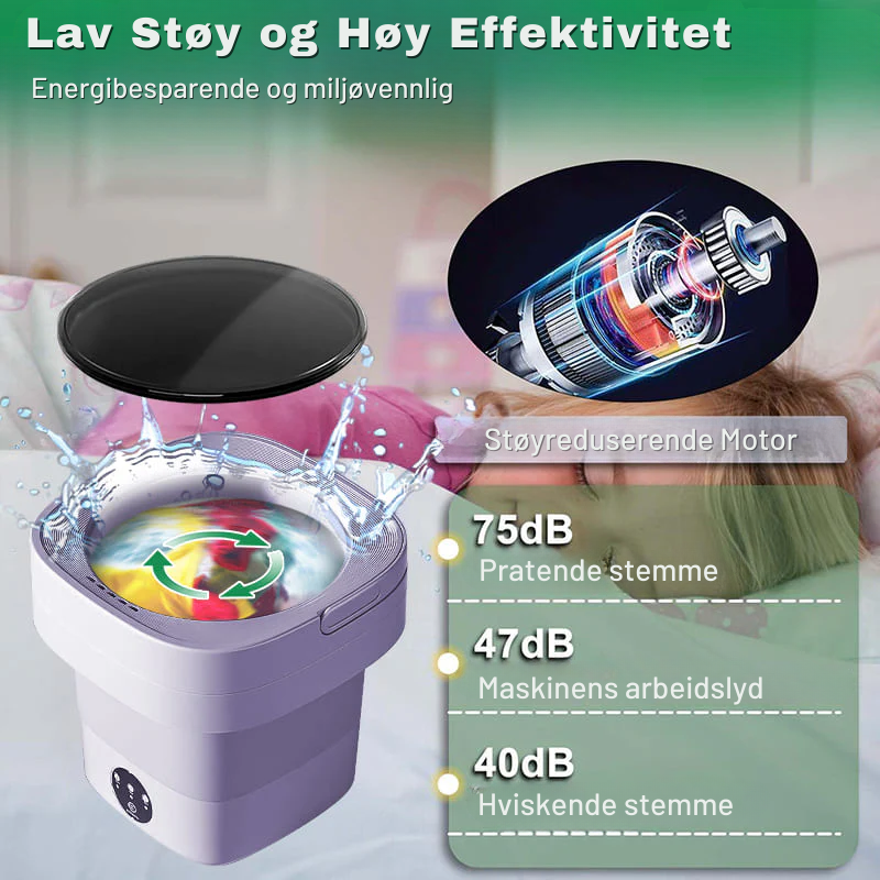 FoldaWash™ | Bærbar vaskemaskin med UV-sterilisering