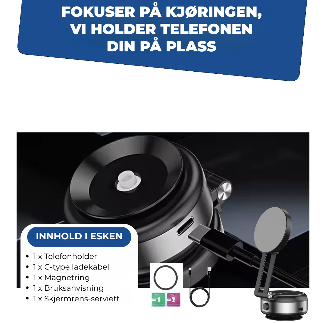 HoldNGo™ | 360° Magnetisk Mobilholder